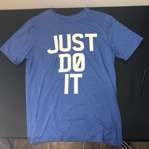 Simple Blue Nike Just Do It Tee Size L Worn Once